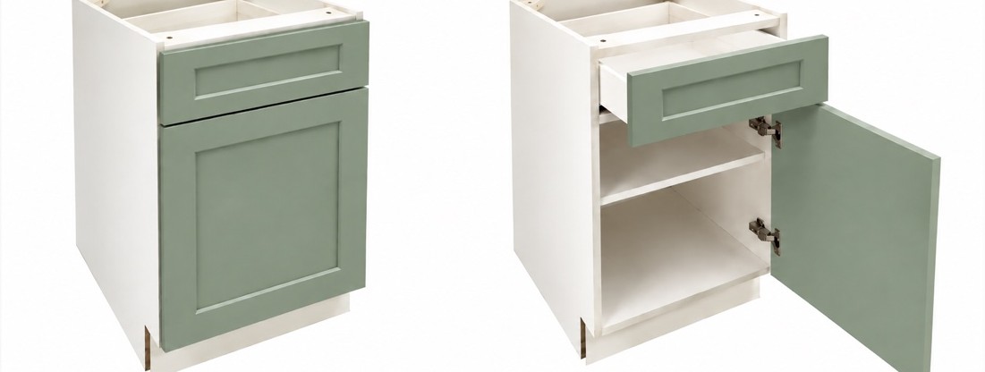 Beryl Green Shaker base cabinet