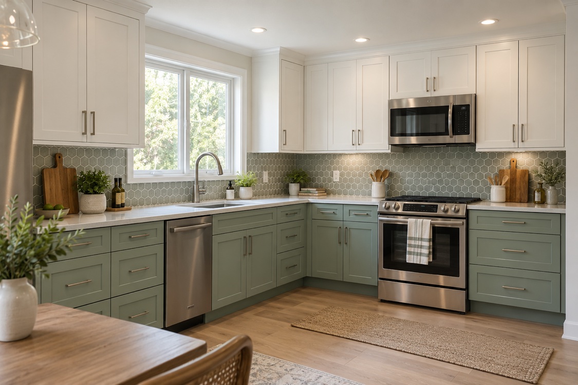 Beryl Green Shaker kitchen