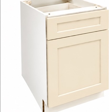 Ivory Creamy Shaker base cabinet, closed