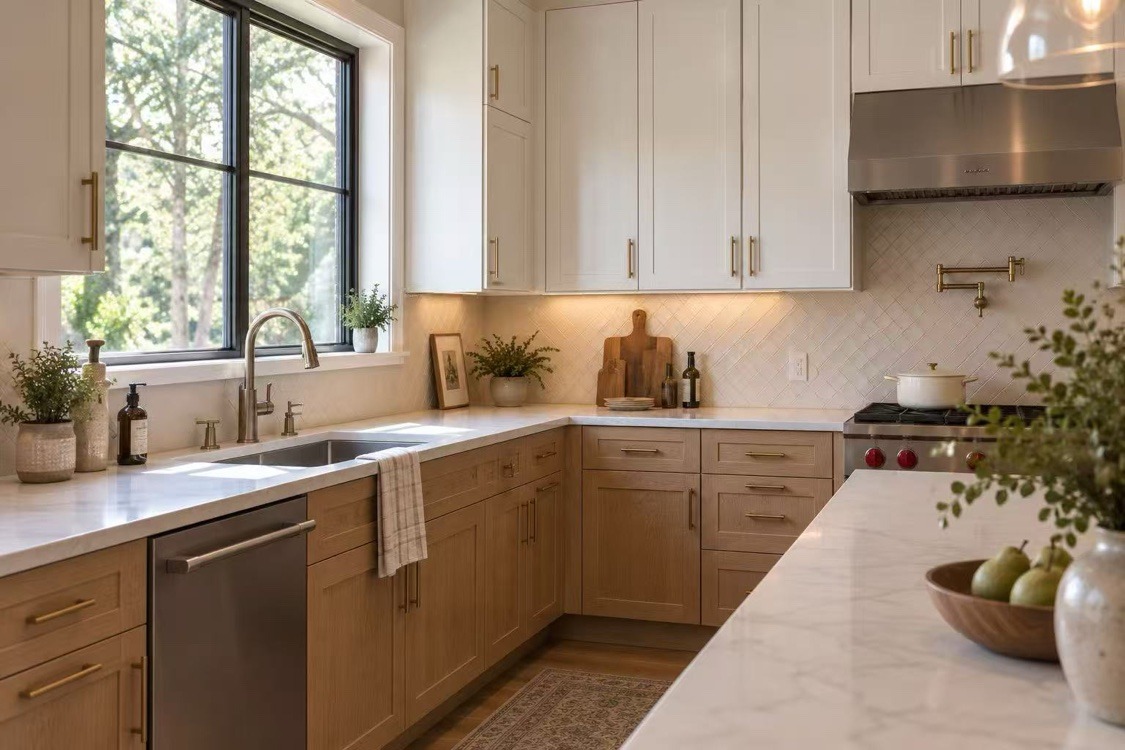 Natural Maple Shaker kitchen, second view